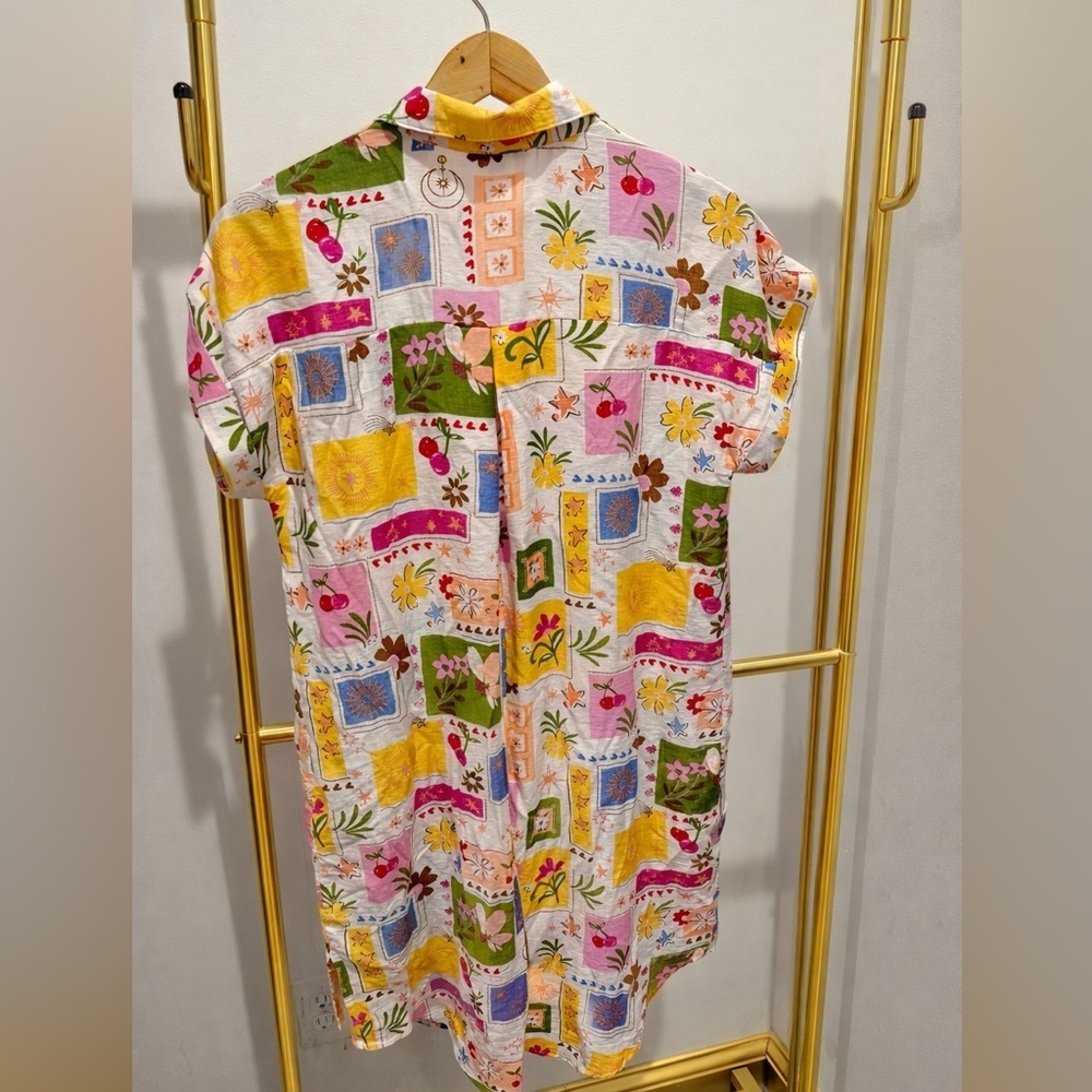 Like New Ava & Grace Positano Patchwork Floral Lightweight Midi Dress Large - Picture 5 of 6